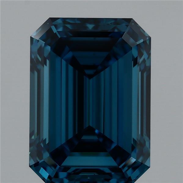 4.11 Ct. Fancy Vivid Blue Emerald Lab Grown Diamond