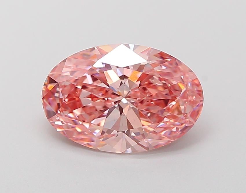 2.52 Ct. Fancy Vivid Pink Oval Lab Grown Diamond