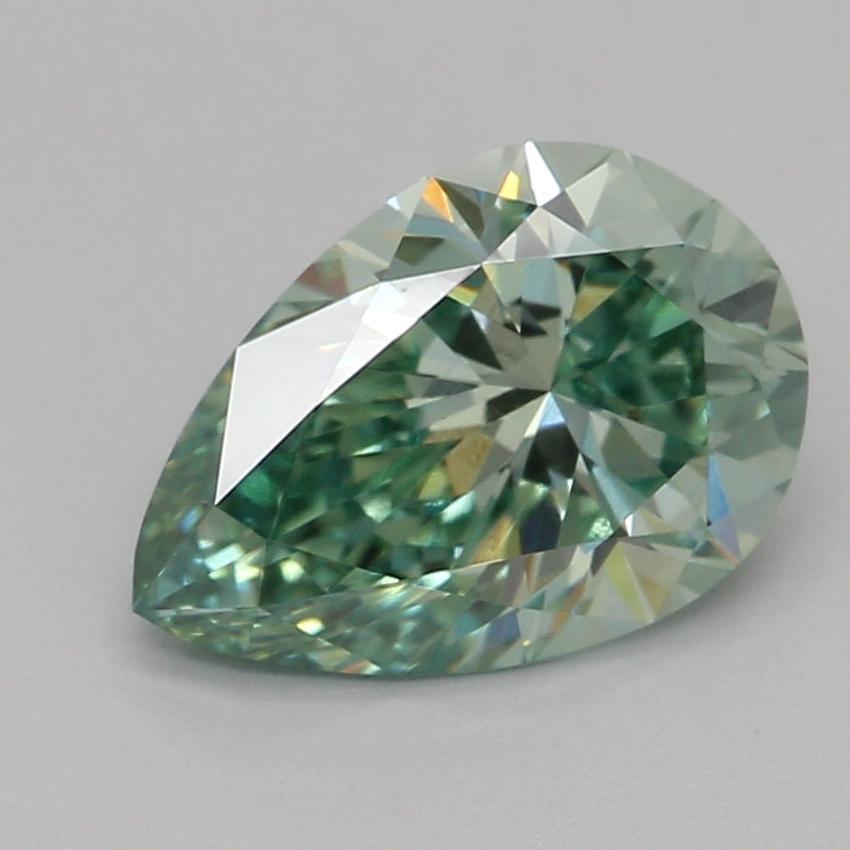 1.02 Ct. Fancy Vivid Green Pear Lab Grown Diamond