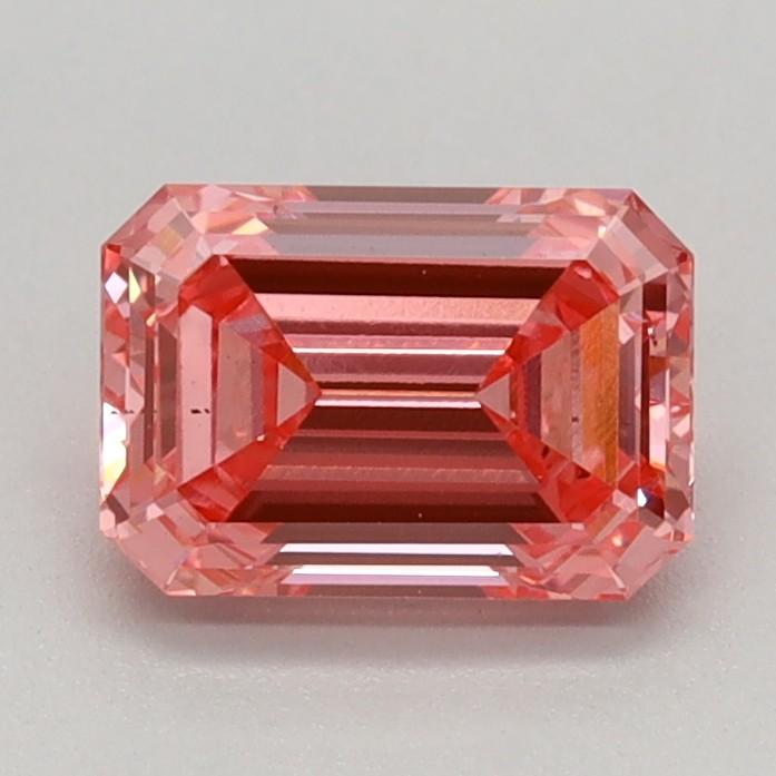 0.82 Ct. Fancy Vivid Pink Emerald Lab Grown Diamond