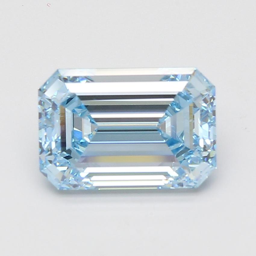 4.04 Ct. Fancy Intense Blue Emerald Lab Grown Diamond