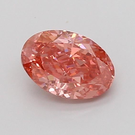 0.87 Ct. Fancy Vivid Pink Oval Lab Grown Diamond