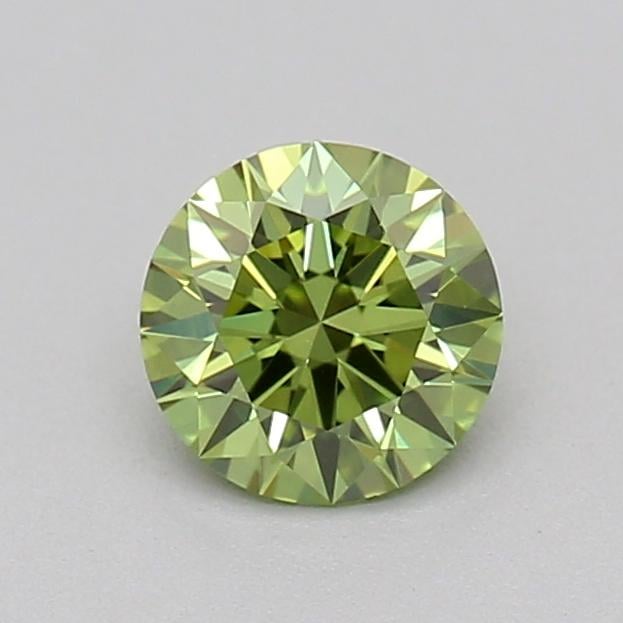 0.27 Ct. Fancy Vivid  Green Round Lab Grown Diamond