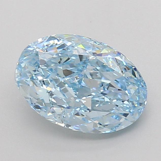 1.89 Ct. Fancy Vivid Blue Oval Lab Grown Diamond