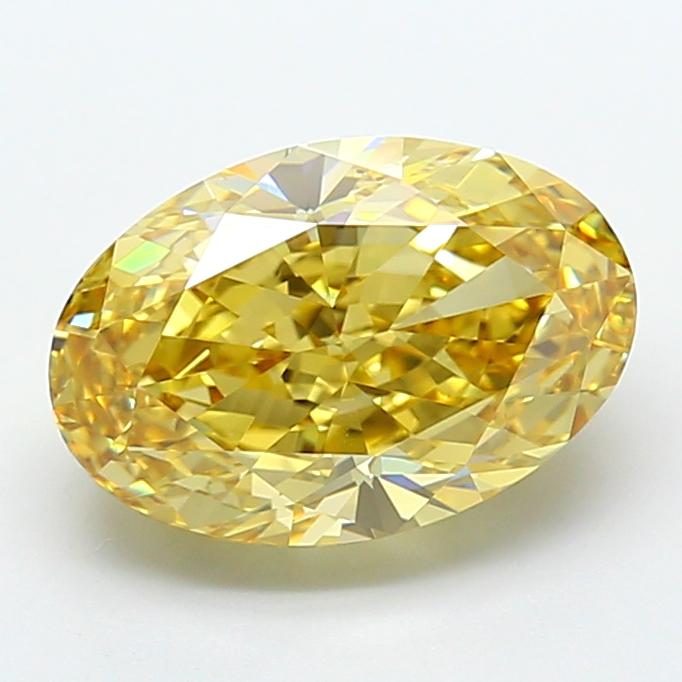 5.31 Ct. Fancy Intense Yellow Oval Lab Grown Diamond