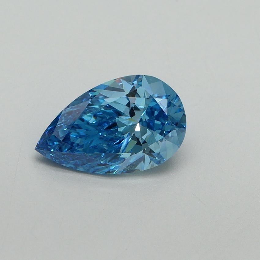 1.02 Ct. Fancy Vivid Blue Pear Lab Grown Diamond