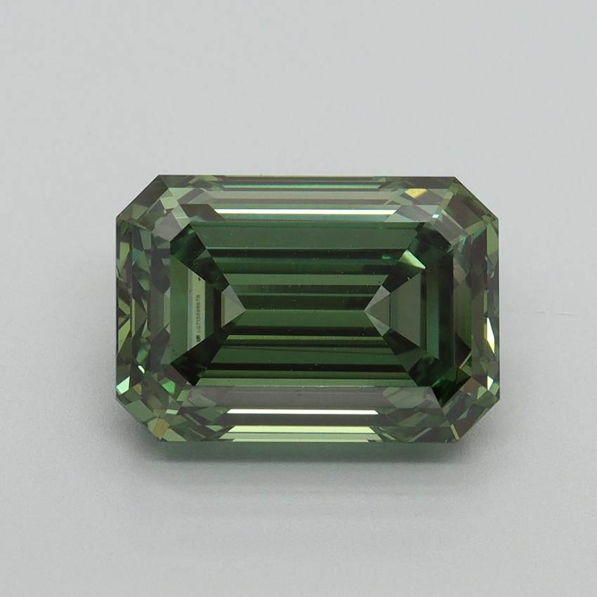 4.07 Ct. Fancy Vivid Pacific Green Emerald Lab Grown Diamond