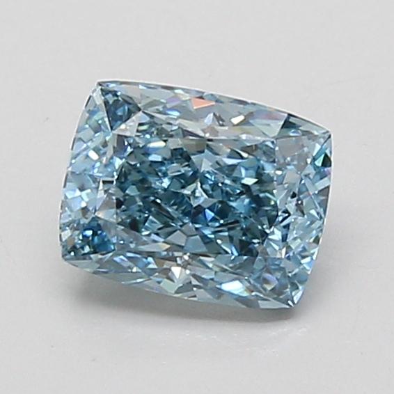 1.04 Ct. Fancy Vivid Blue Cushion Lab Grown Diamond