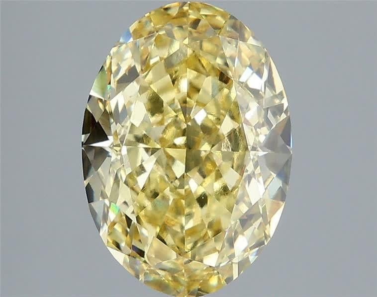 3.62 Ct. Fancy Intense  Yellow Oval Lab Grown Diamond