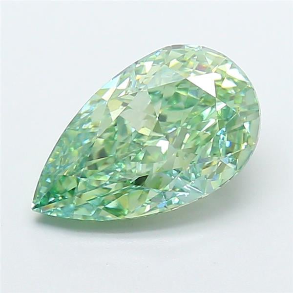 2.75 Ct. Fancy Vivid  Green Pear Lab Grown Diamond