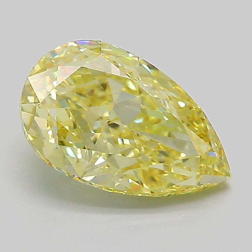 2.17 Ct. Fancy Intense  Yellow Pear Lab Grown Diamond