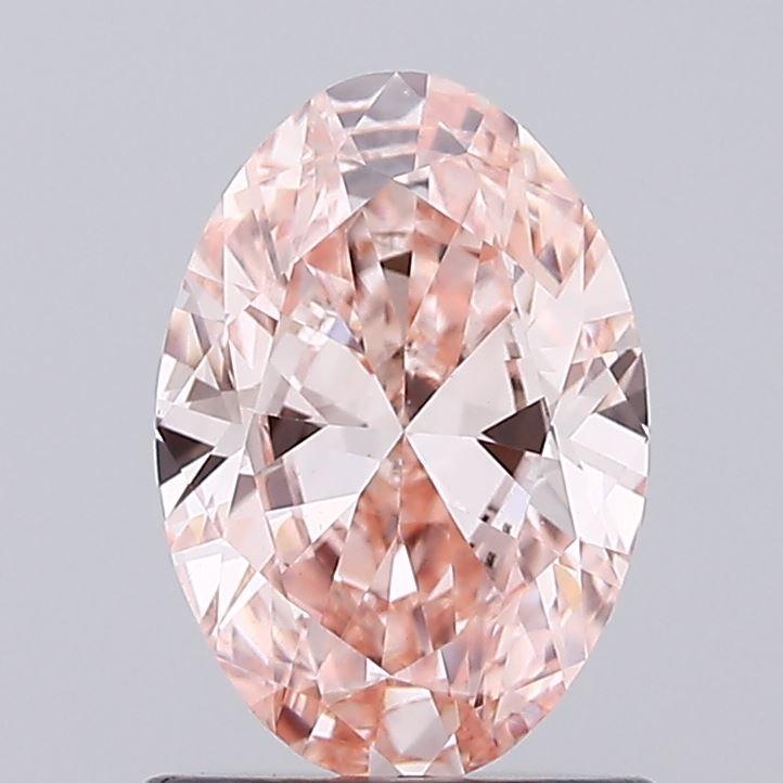 1.02 Ct. Fancy Vivid Pink Oval Lab Grown Diamond