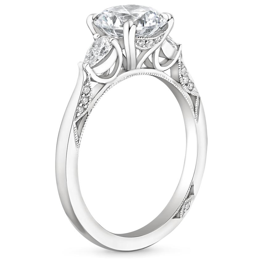 Platinum Simply Tacori Three Stone Diamond Ring (1/3 ct. tw.), large side view