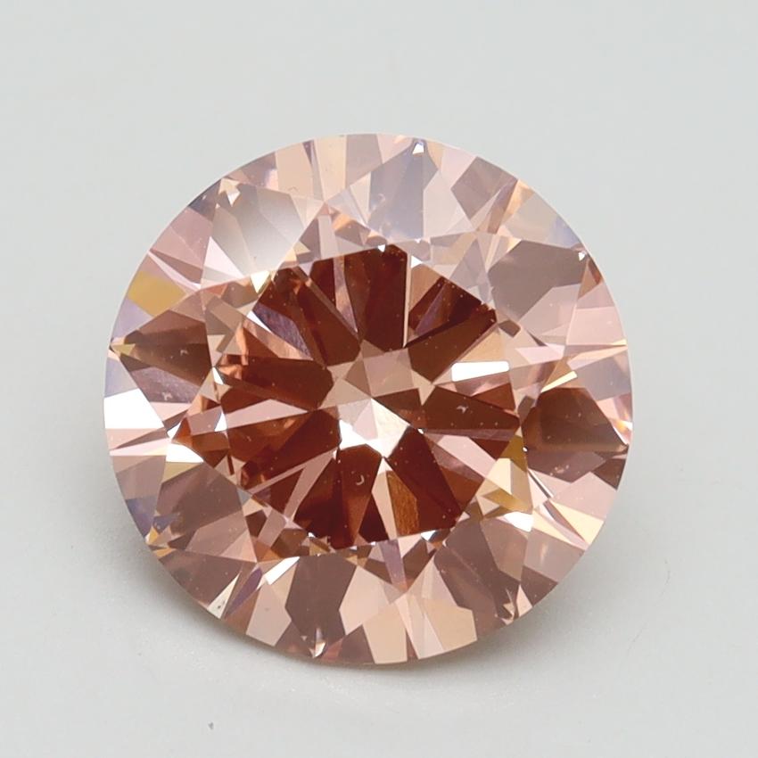 2.70 Ct. Fancy Intense Pink Round Lab Grown Diamond