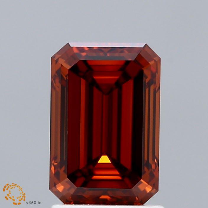 2.01 Ct. Fancy Orange Emerald Lab Grown Diamond