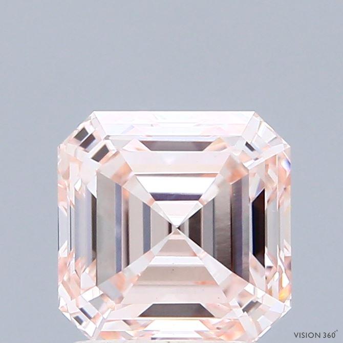 1.97 Ct. Fancy Light Pink Asscher Lab Grown Diamond