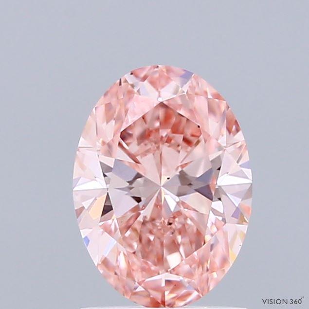 1.00 Ct. Fancy Vivid Pink Oval Lab Grown Diamond