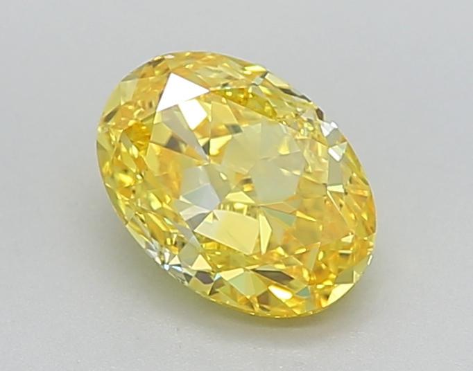 1.28 Ct. Fancy Vivid  Yellow Oval Lab Grown Diamond