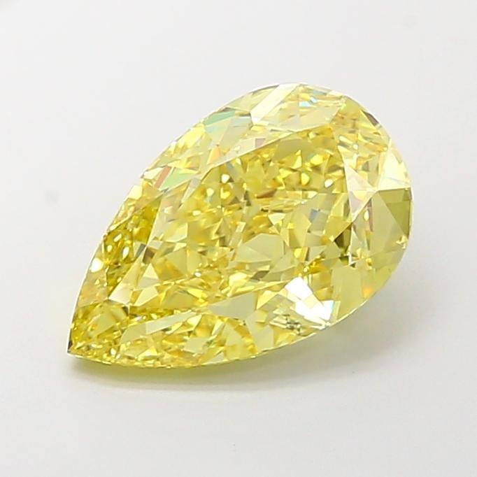 4.54 Ct. Fancy Intense Yellow Pear Lab Grown Diamond