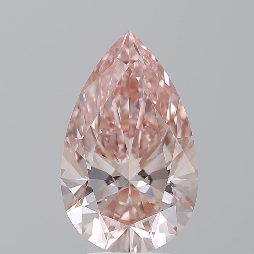 4.09 Ct. Fancy Intense Pink Pear Lab Grown Diamond