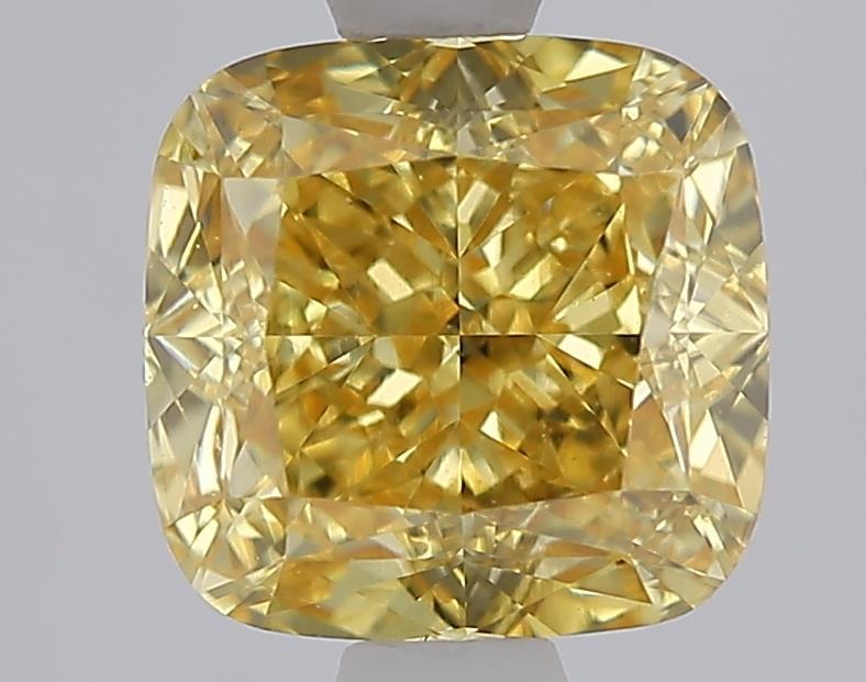 1.59 Ct. Fancy Intense Yellow Cushion Lab Grown Diamond