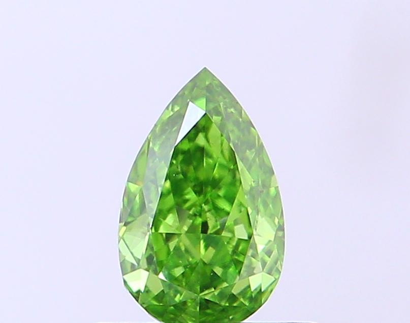0.41 Ct. Fancy Vivid Green Pear Lab Grown Diamond
