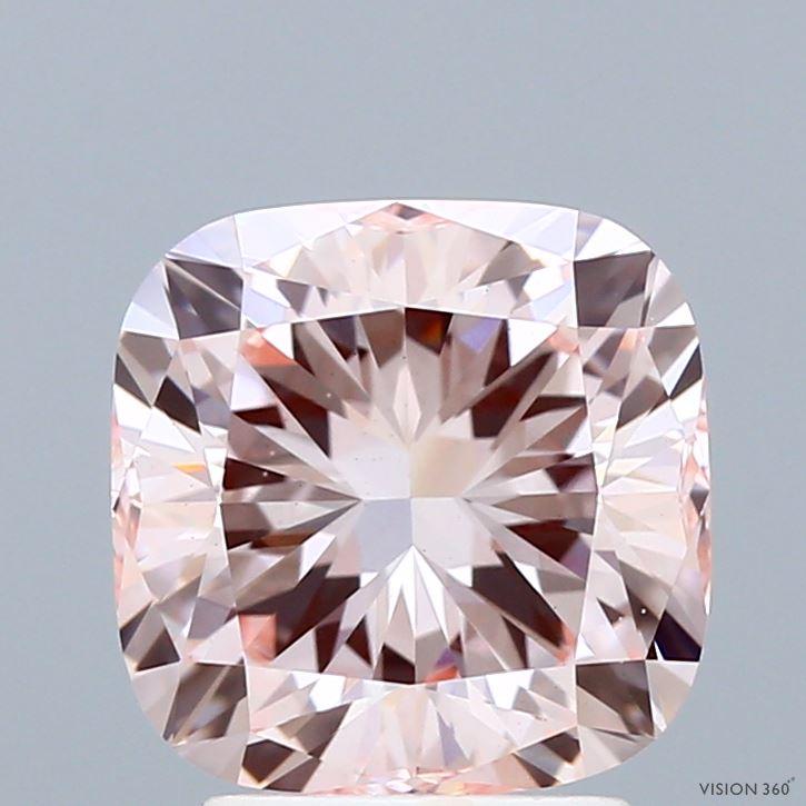 3.01 Ct. Fancy Intense Pink Cushion Lab Grown Diamond