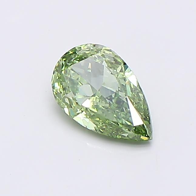 0.58 Ct. Fancy Vivid  Green Pear Lab Grown Diamond