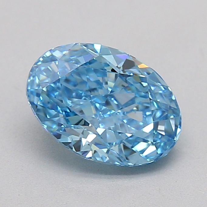 0.91 Ct. Fancy Vivid  Blue Oval Lab Grown Diamond