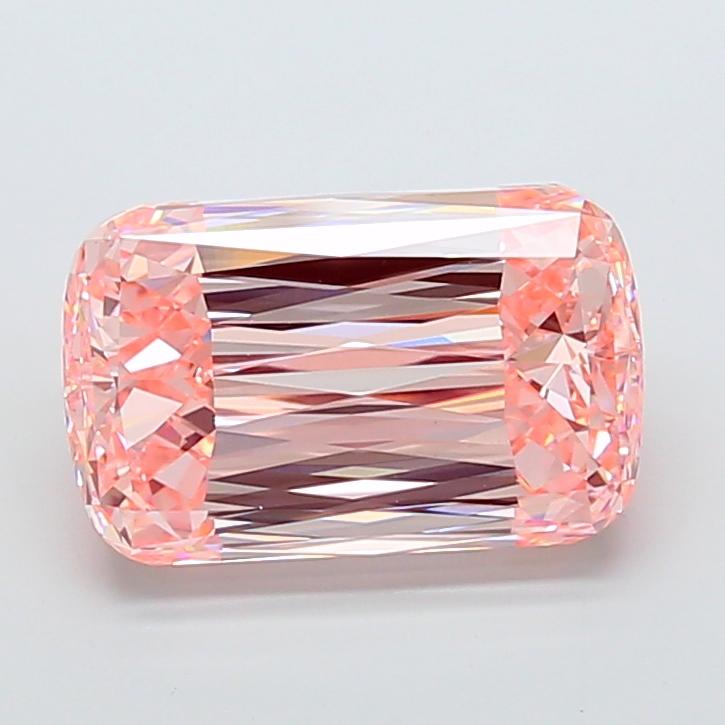 10.08 Ct. Fancy Vivid Pink Cushion Lab Grown Diamond