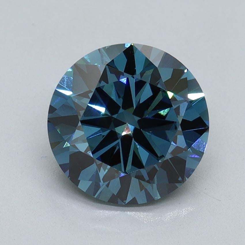2.00 Ct. Fancy Vivid Blue Round Lab Grown Diamond
