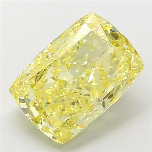4.50 Ct. Fancy Intense  Yellow Cushion Lab Grown Diamond