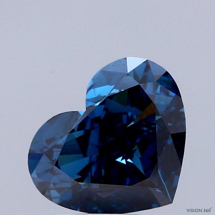 2.51 Ct. Fancy Deep Blue Heart Lab Grown Diamond