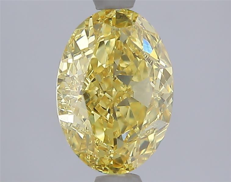 2.09 Ct. Fancy Intense  Yellow Oval Lab Grown Diamond