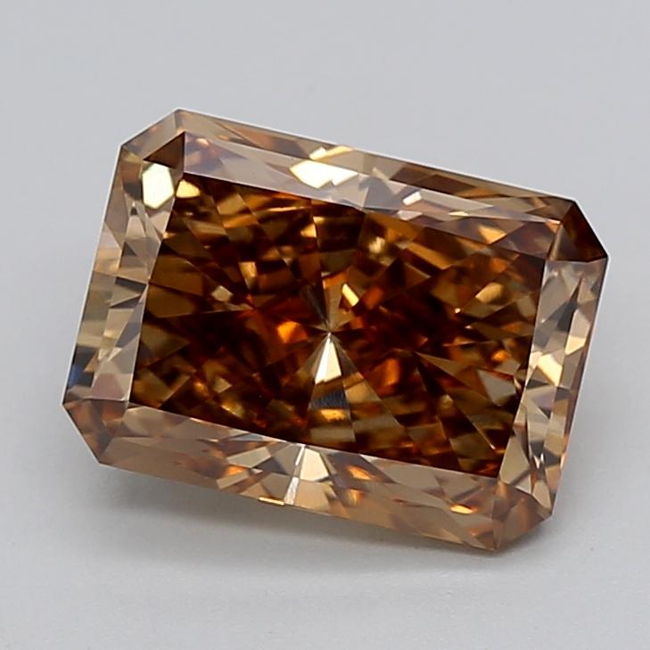3.15 Ct. Fancy Light  Brown Radiant Lab Grown Diamond