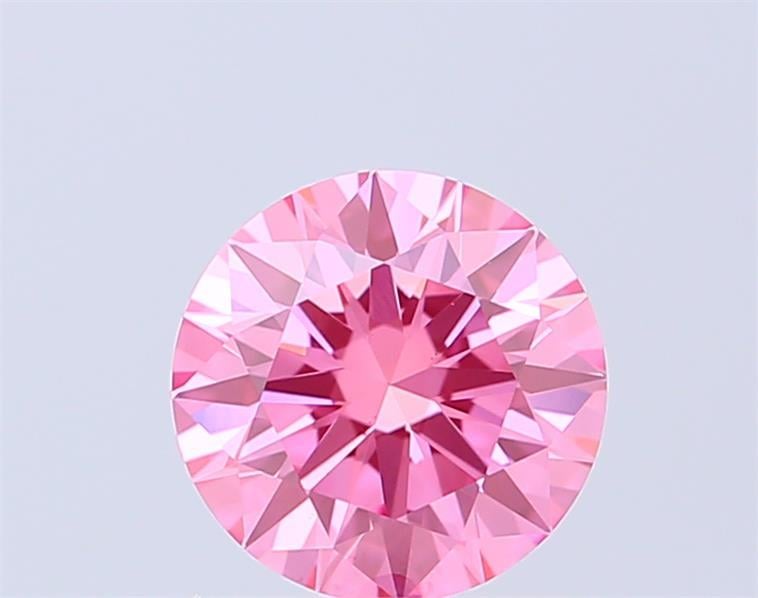 0.93 Ct. Fancy Vivid Pink Round Lab Grown Diamond
