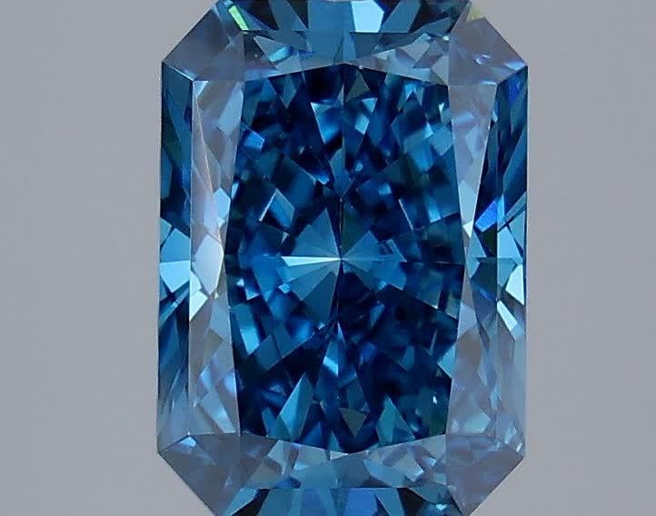 3.06 Ct. Fancy Vivid Blue Radiant Lab Grown Diamond
