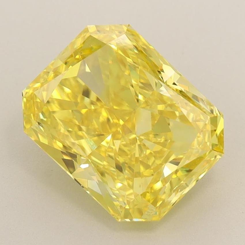 2.44 Ct. Fancy Vivid Yellow Radiant Lab Grown Diamond