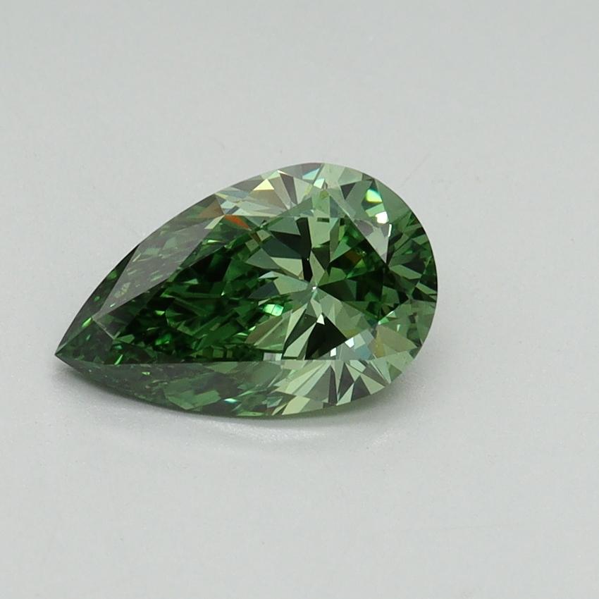 1.04 Ct. Fancy Vivid Green Pear Lab Grown Diamond