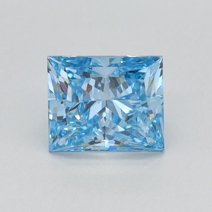 0.56 Ct. Fancy Vivid Blue Princess Lab Grown Diamond