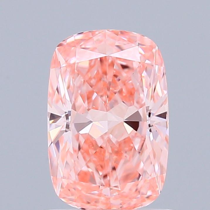 1.10 Ct. Fancy Vivid Pink Cushion Lab Grown Diamond