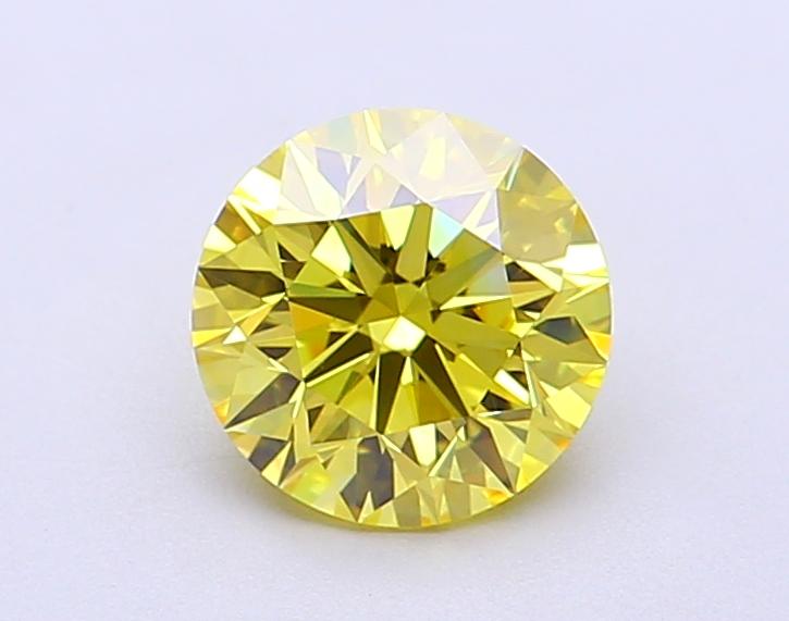 1.13 Ct. Fancy Vivid Yellow Round Lab Grown Diamond
