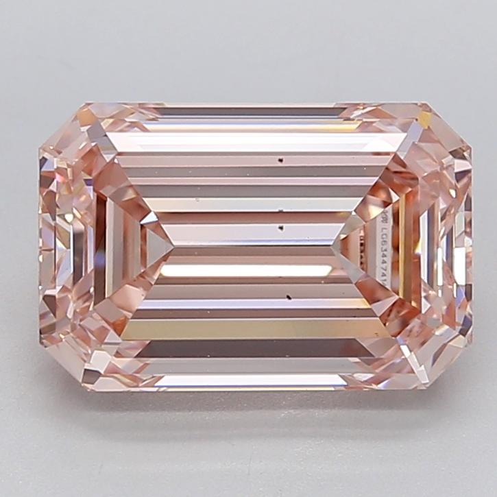 5.09 Ct. Fancy Intense  Pink Emerald Lab Grown Diamond