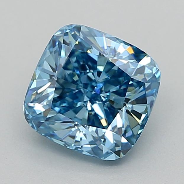 1.40 Ct. Fancy Vivid  Blue Cushion Lab Grown Diamond