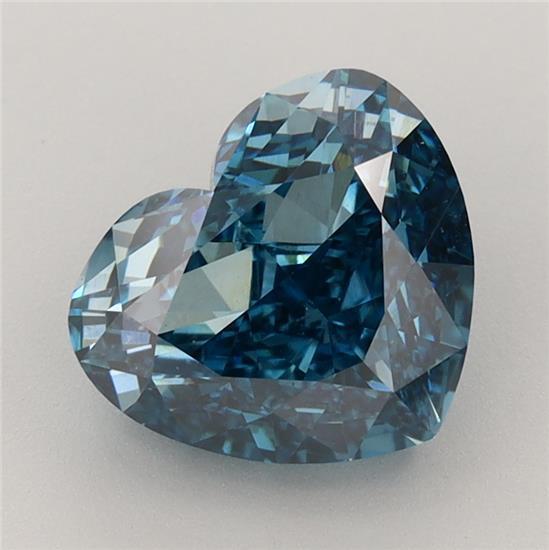 3.02 Ct. Fancy Vivid Blue Heart Lab Grown Diamond