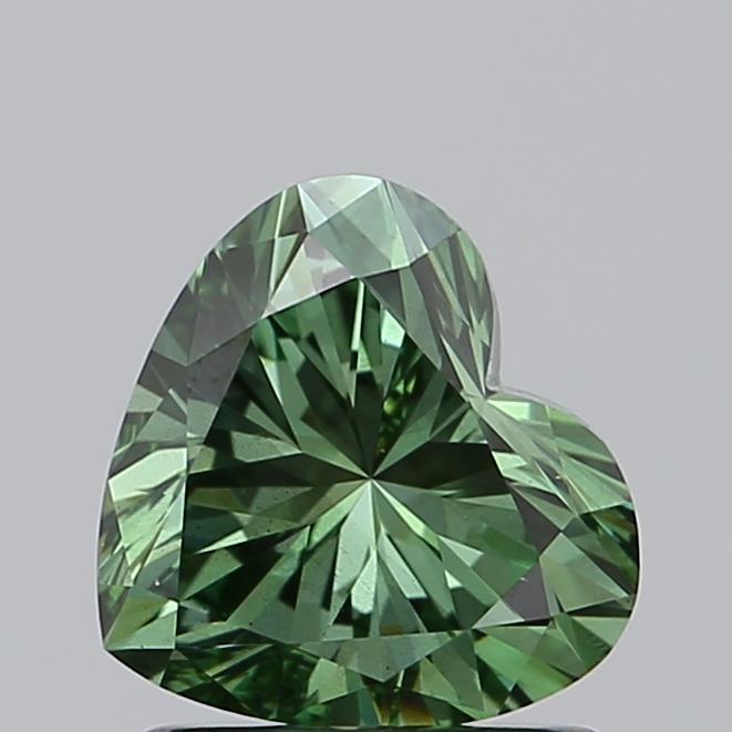 1.01 Ct. Fancy Vivid Green Heart Lab Grown Diamond