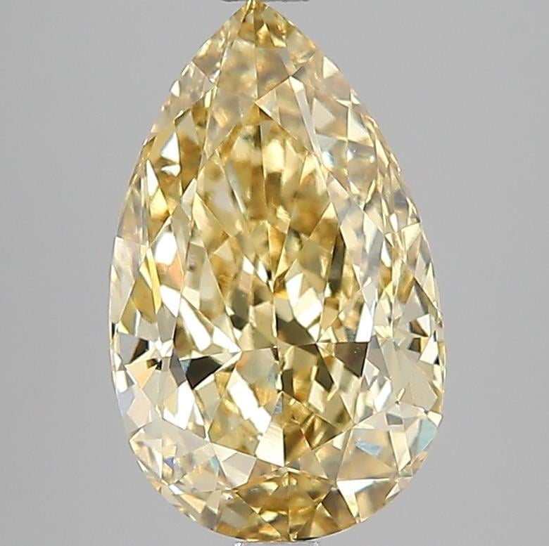 4.01 Ct. Fancy Intense Yellow Pear Lab Grown Diamond