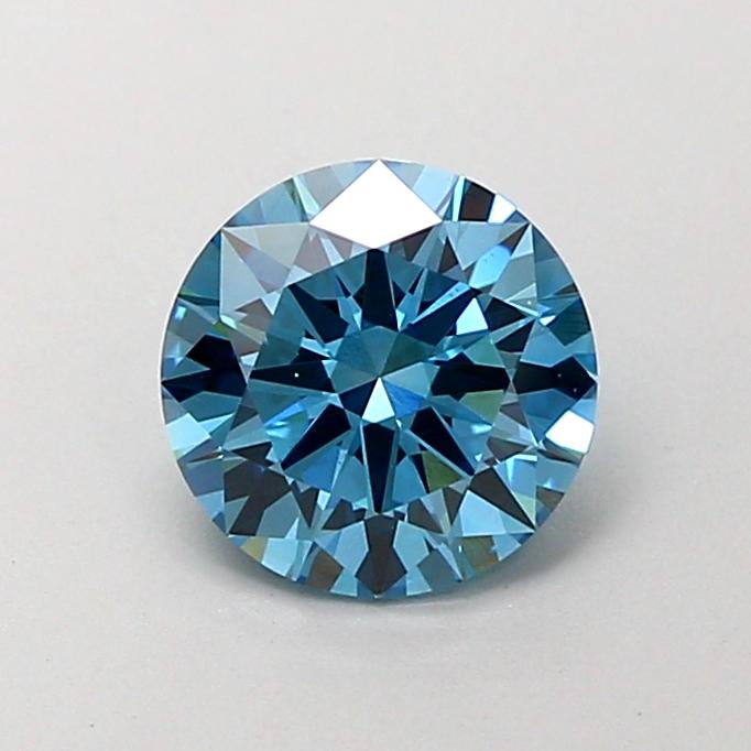 1.37 Ct. Fancy Vivid Blue Round Lab Grown Diamond