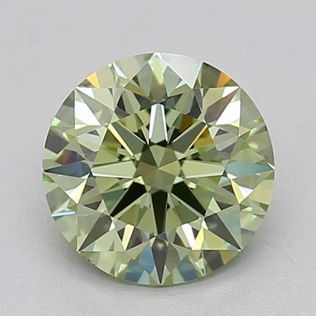 1.07 Ct. Fancy Vivid  Green Round Lab Grown Diamond
