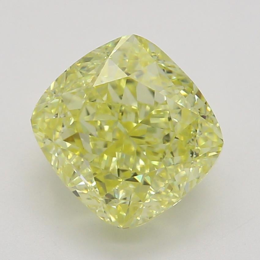 1.52 Ct. Fancy Intense Yellow Cushion Diamond